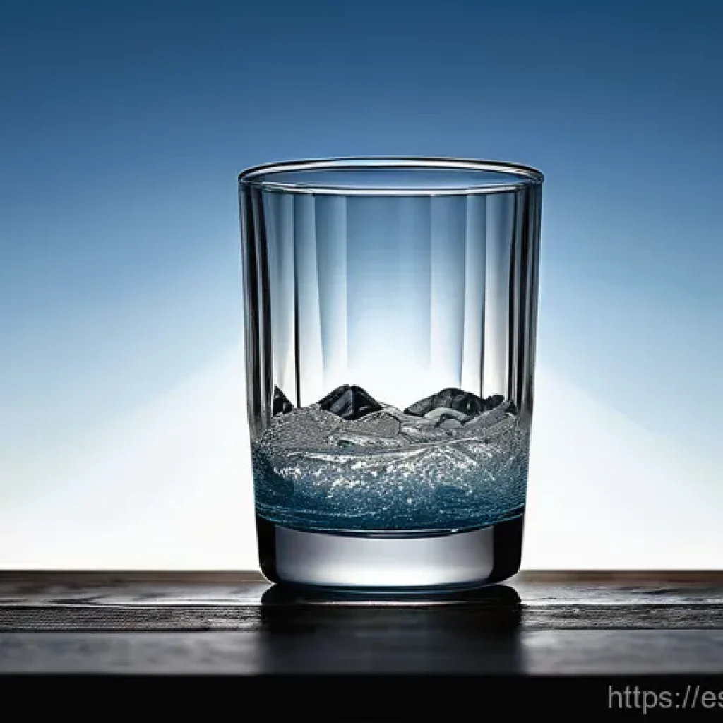시각적 은유를 통한 데이터 시각화 - **Image Prompt: The Empty Glass of Scarcity**
    "A photorealistic image of a crystal-clear drinkin...