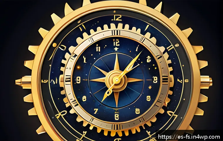 시각적 은유가 주는 통찰력 - A symbolic educational illustration showing the solar system depicted as a precise clockwork model: ...